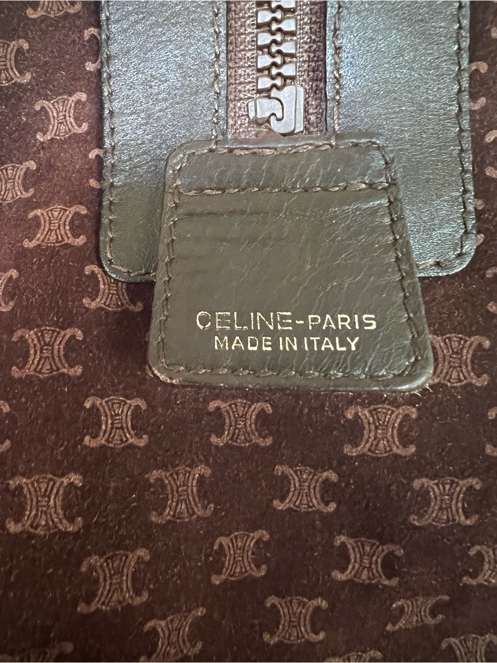 CELINE MACADAM VINTAGE SUEDE BOSTON BAG - Picture 6 of 17